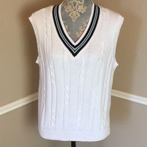 Huge sale Classic Cable Sleeveless Stripe V Cut